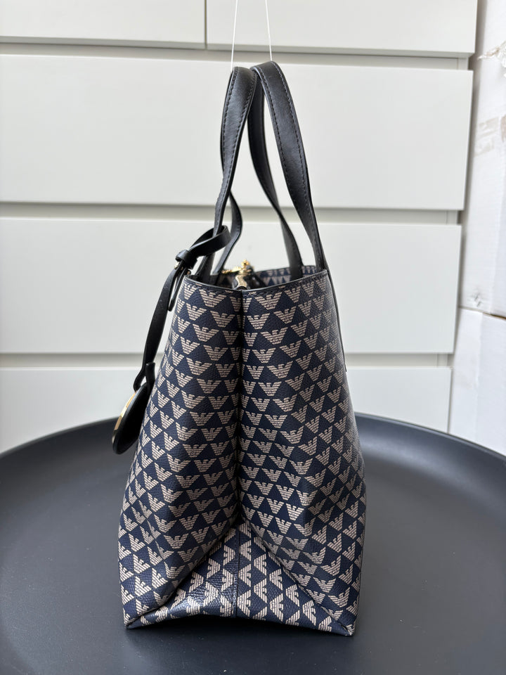 Emporio Armani Women Navy Formal Tote Bag