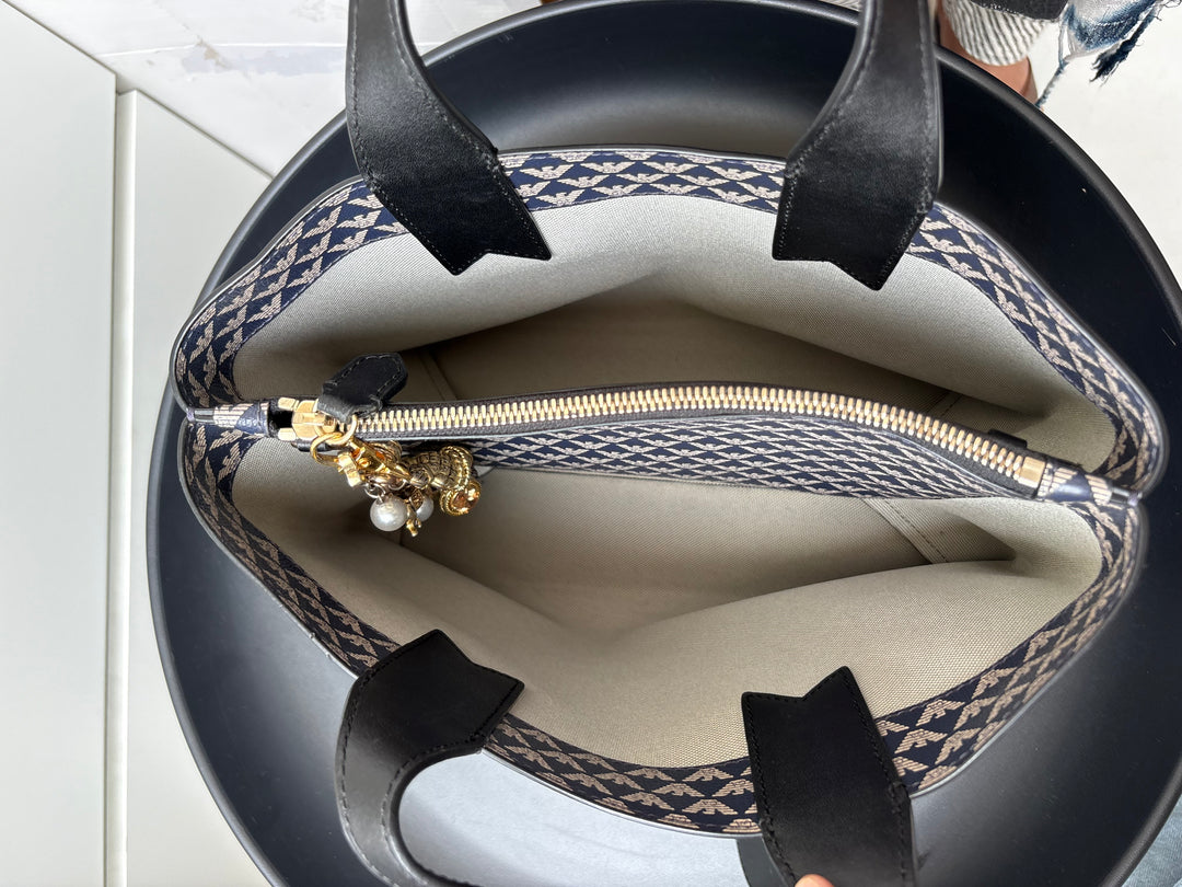 Emporio Armani Women Navy Formal Tote Bag