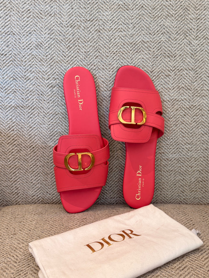 Christian Dior 30 Montaigne flat slide sandals- Size 41