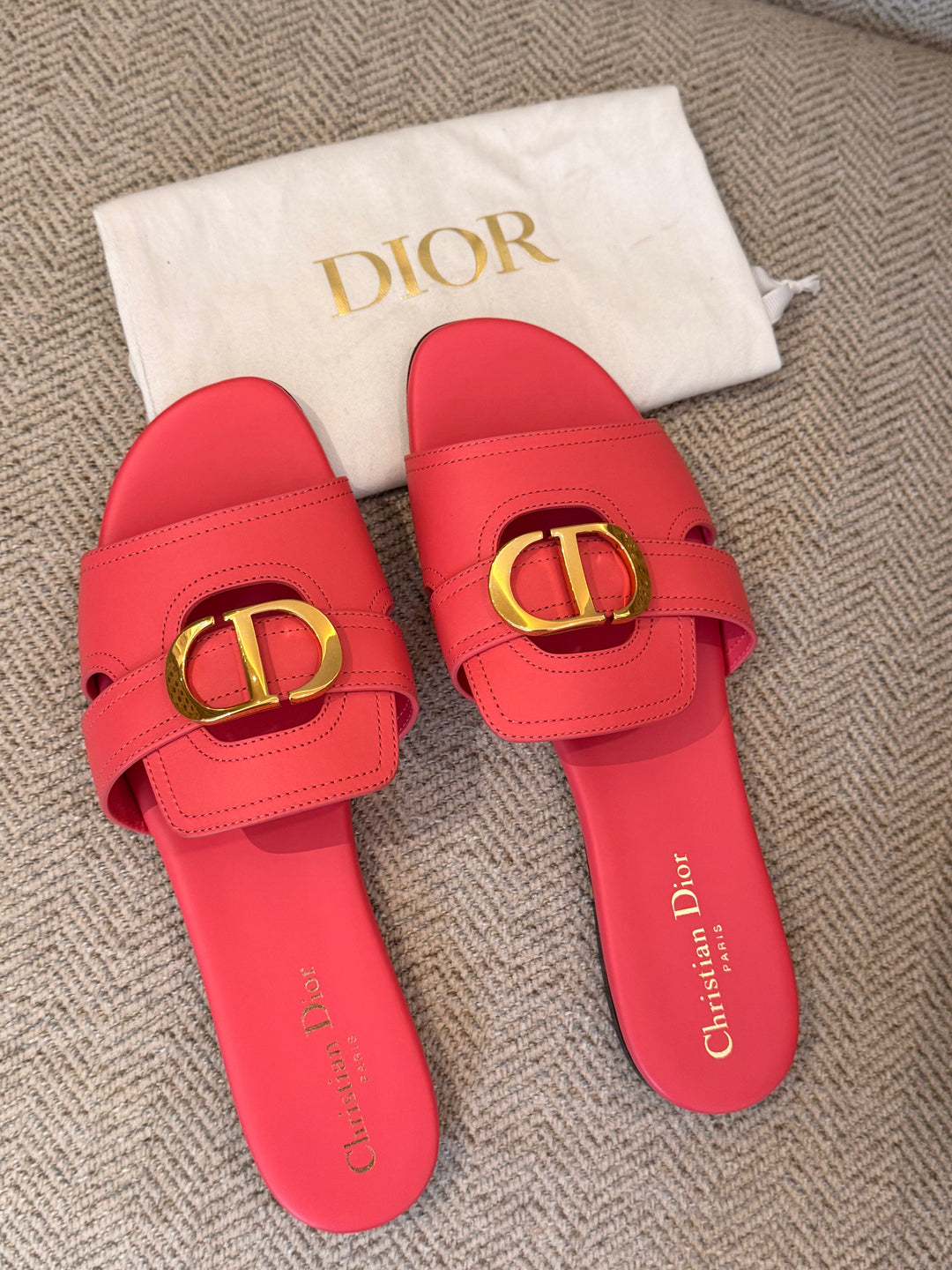 Christian Dior 30 Montaigne flat slide sandals- Size 41