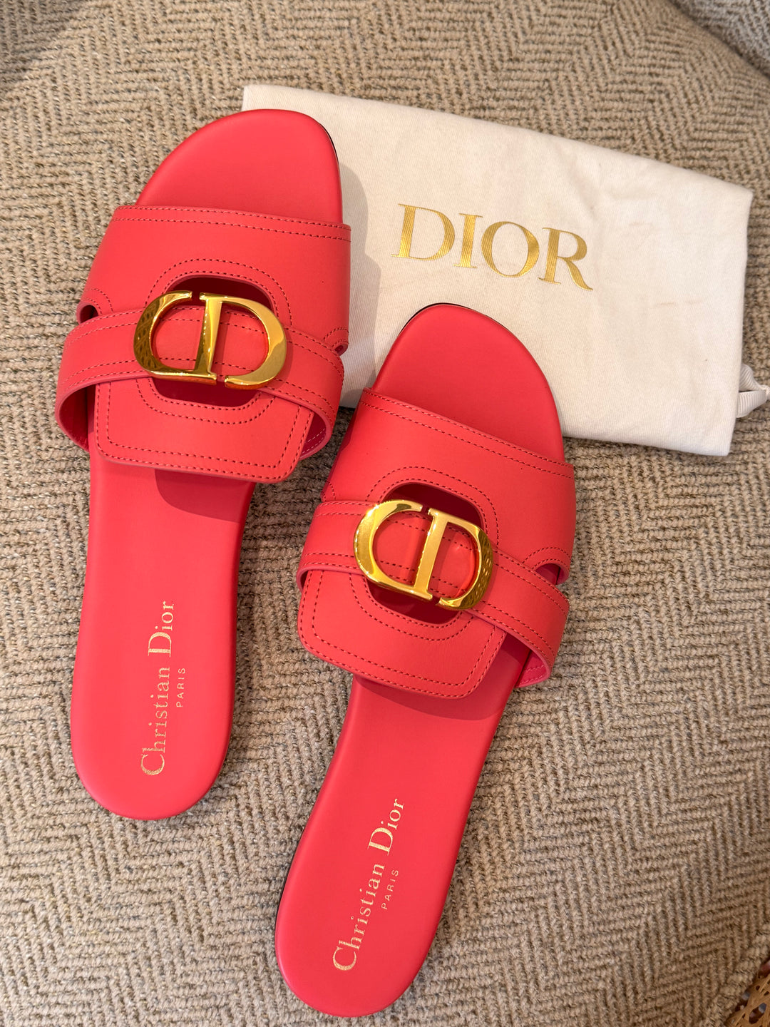 Christian Dior 30 Montaigne flat slide sandals- Size 41
