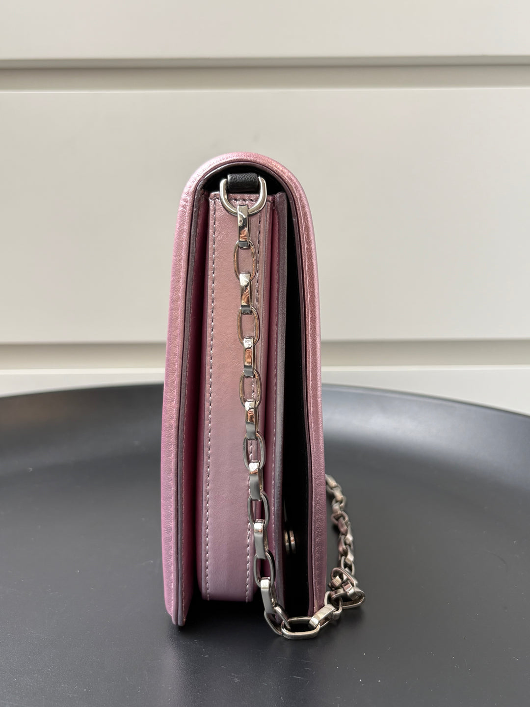 Dolce & Gabbana Metallic Pink Leather DG Girls Shoulder Bag