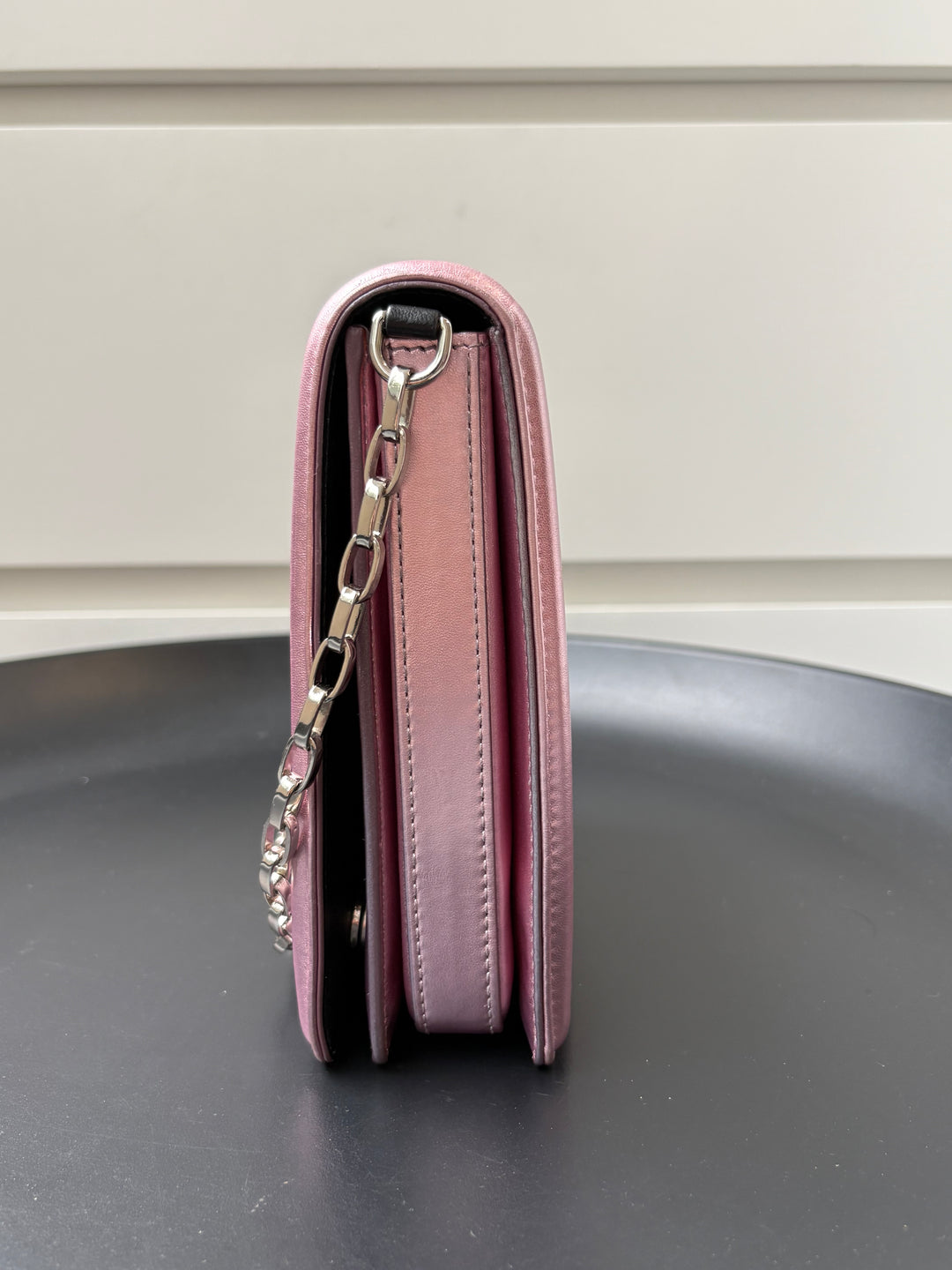Dolce & Gabbana Metallic Pink Leather DG Girls Shoulder Bag