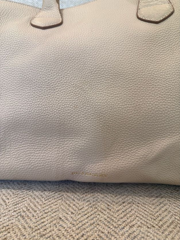 Burberry Derby Calfskin House Check Banner Tote
