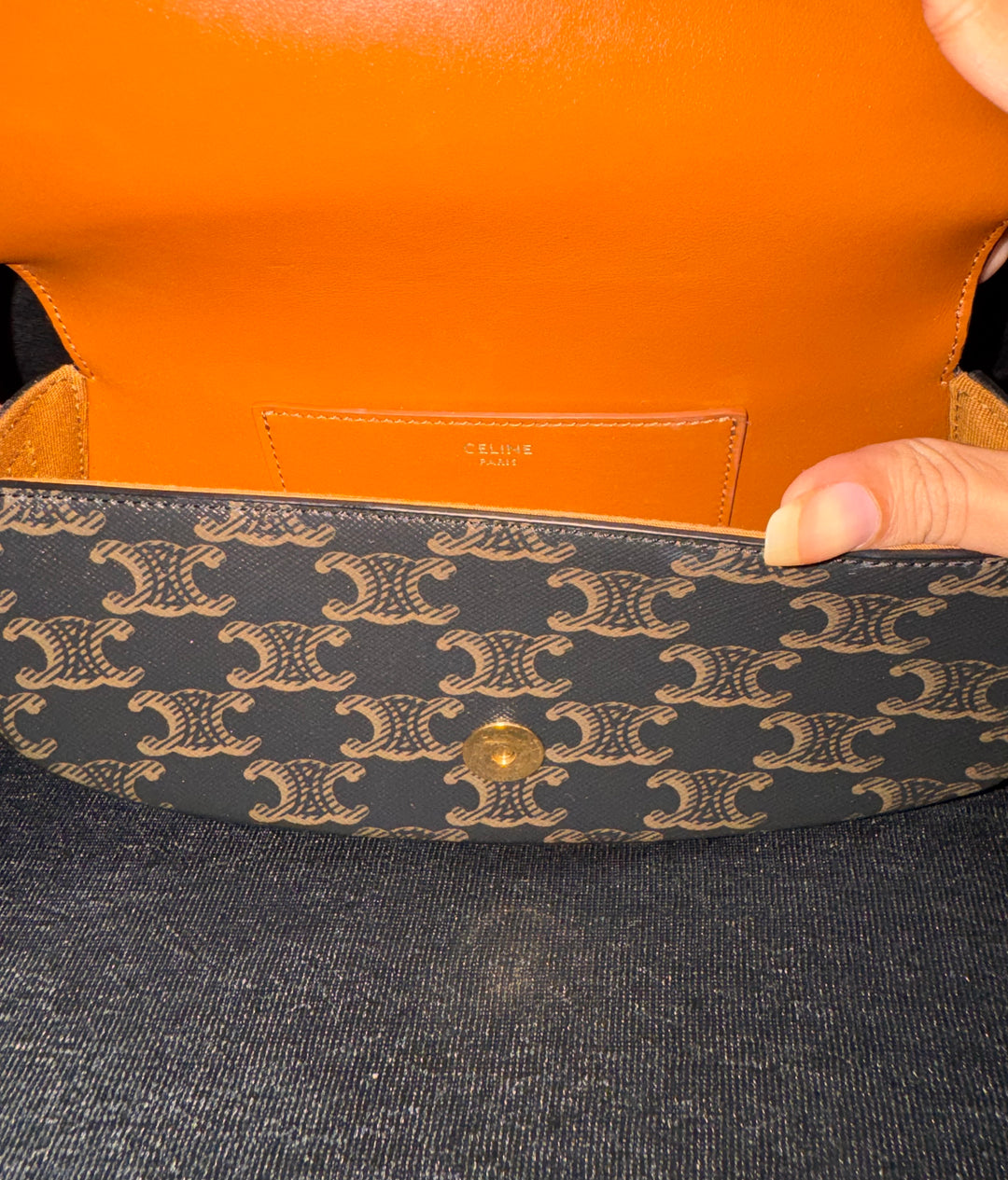 Celine Triomphe Tabou Clutch Bag