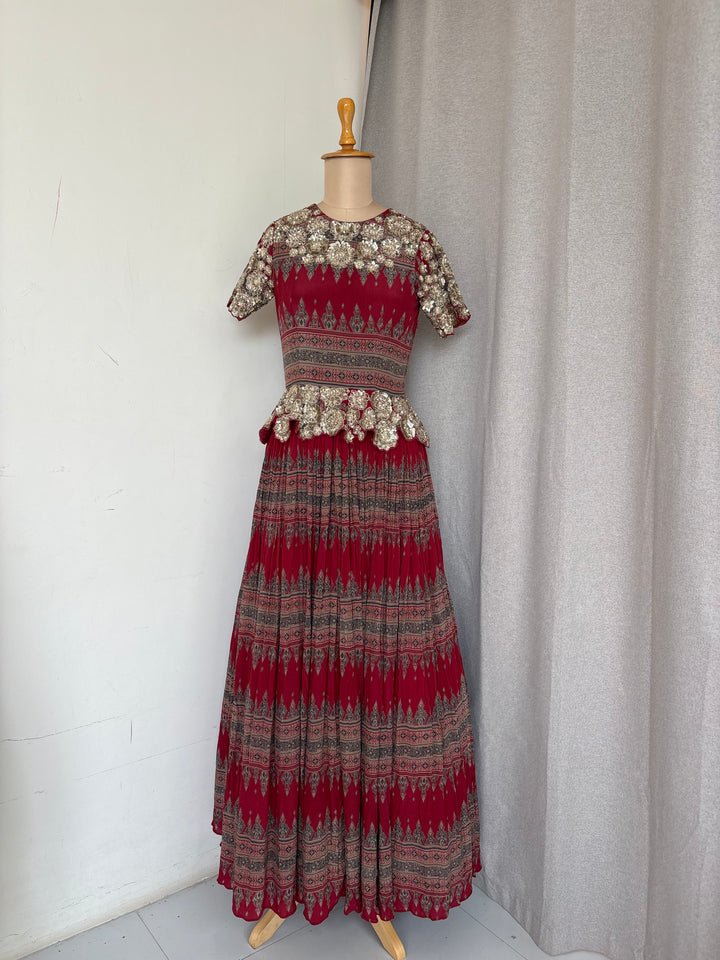 Bhumika Sharma Embellished Red Gown
