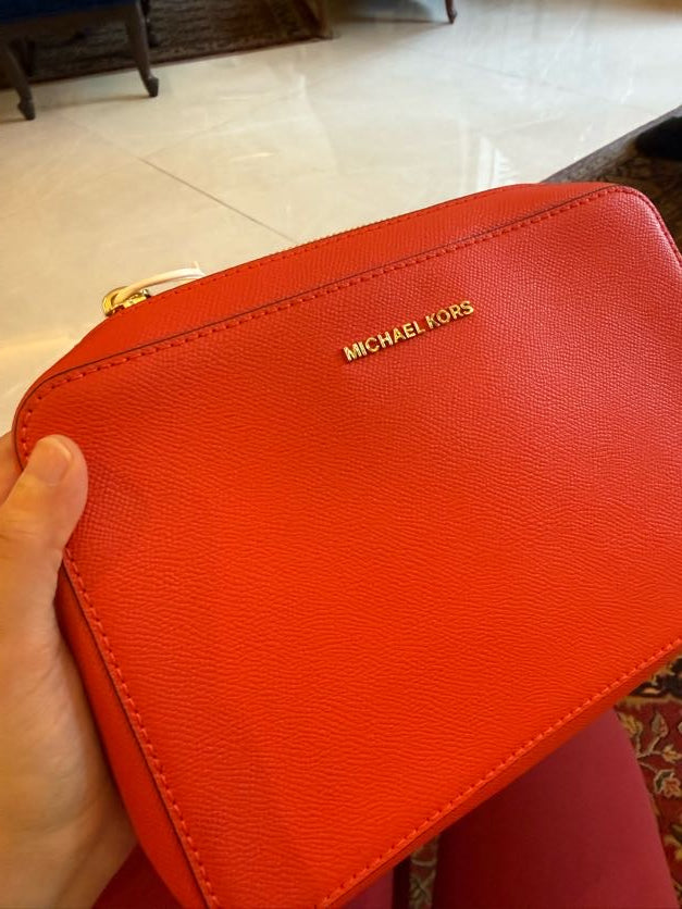 Michael Kors Jet Set Saffiano Leather Crossbody Bag
