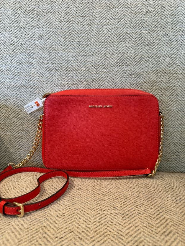 Michael Kors Jet Set Saffiano Leather Crossbody Bag