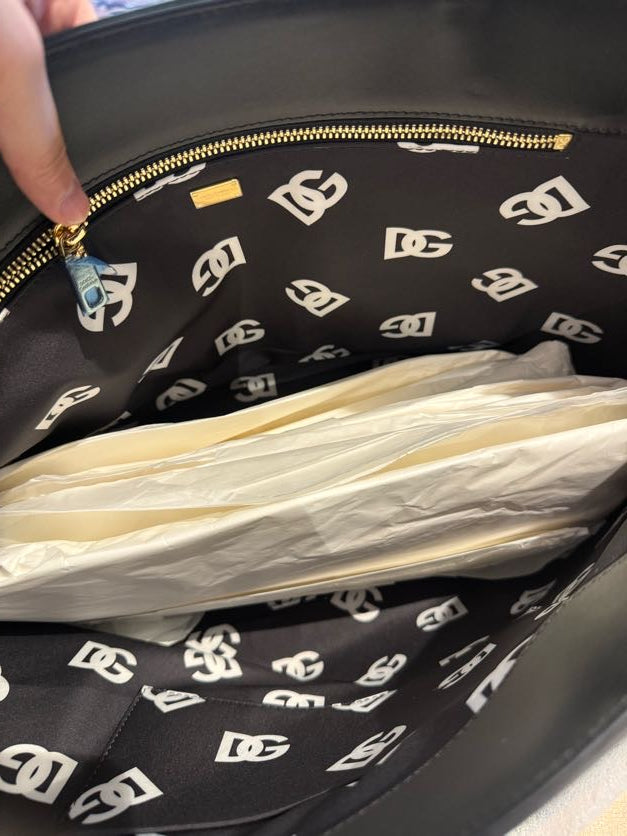 Dolce & Gabbana DG Logo Leather Tote Bag