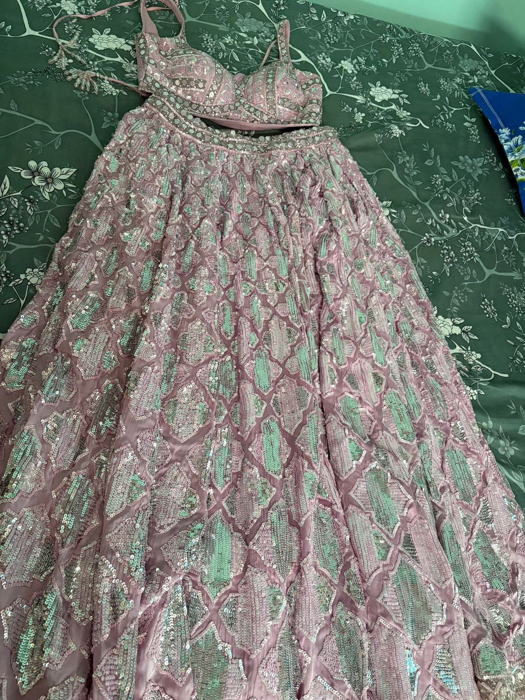 Angad Singh Crystal Embroidered Lehenga Set