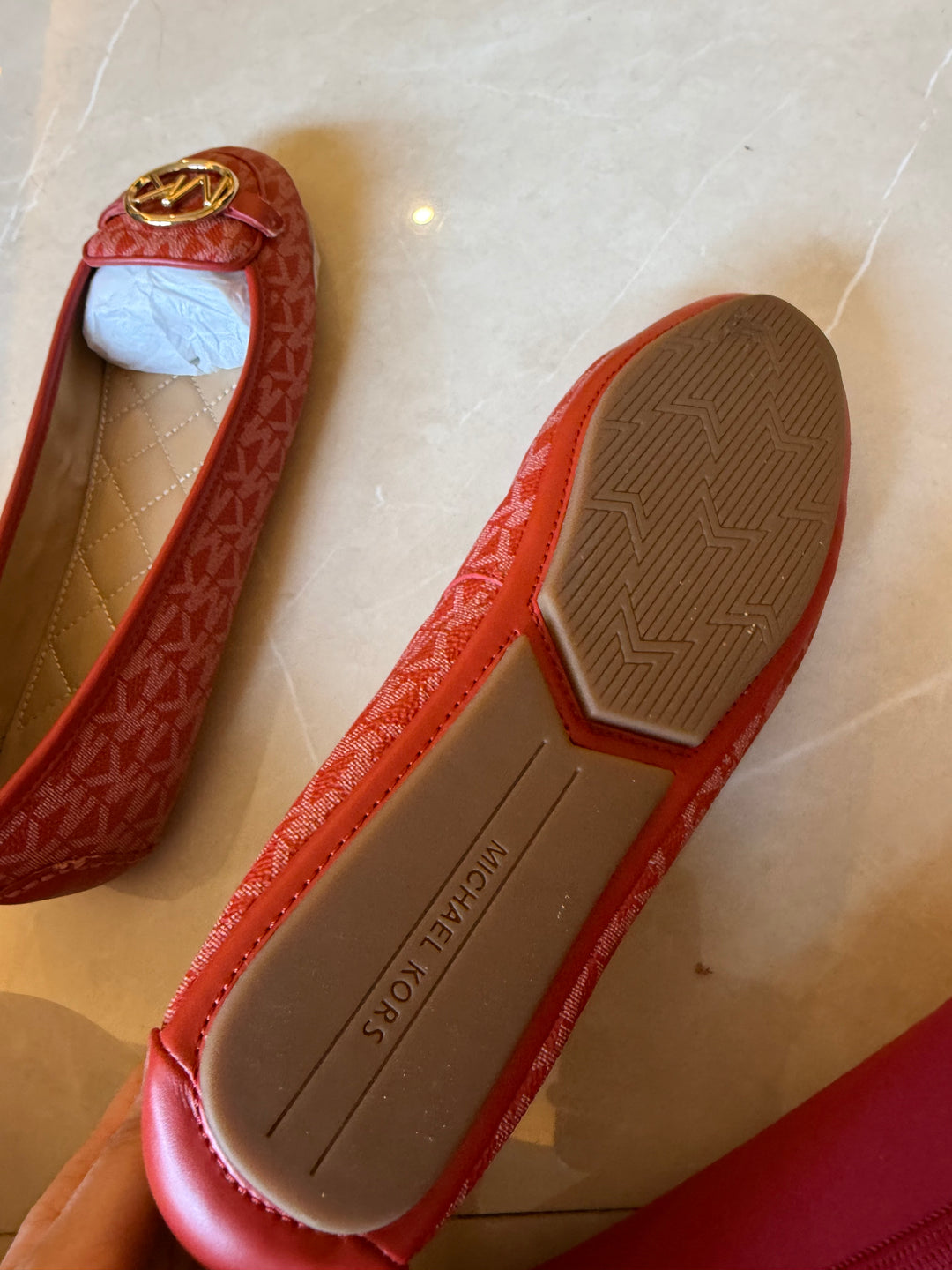 Michael Kors Lillie Printed Moccasins with Metal Accent