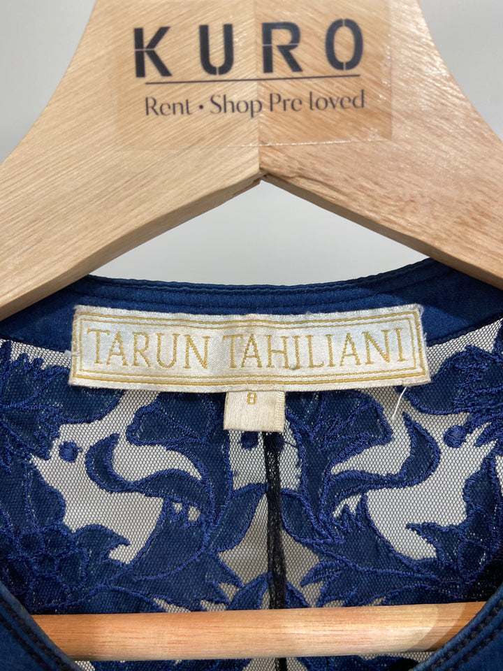 Tarun Tahiliani Blue Sheer Embroidered Jacket