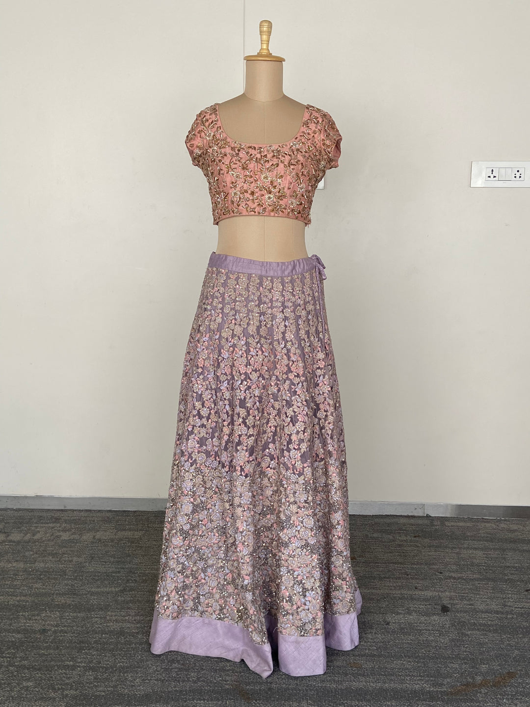 Shyamal & Bhumika Embroidered Pastel Lehenga Set