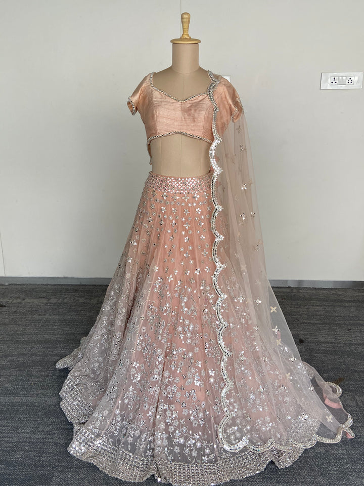 Abhinav Mishra Mirror-Embellished Lehenga Set
