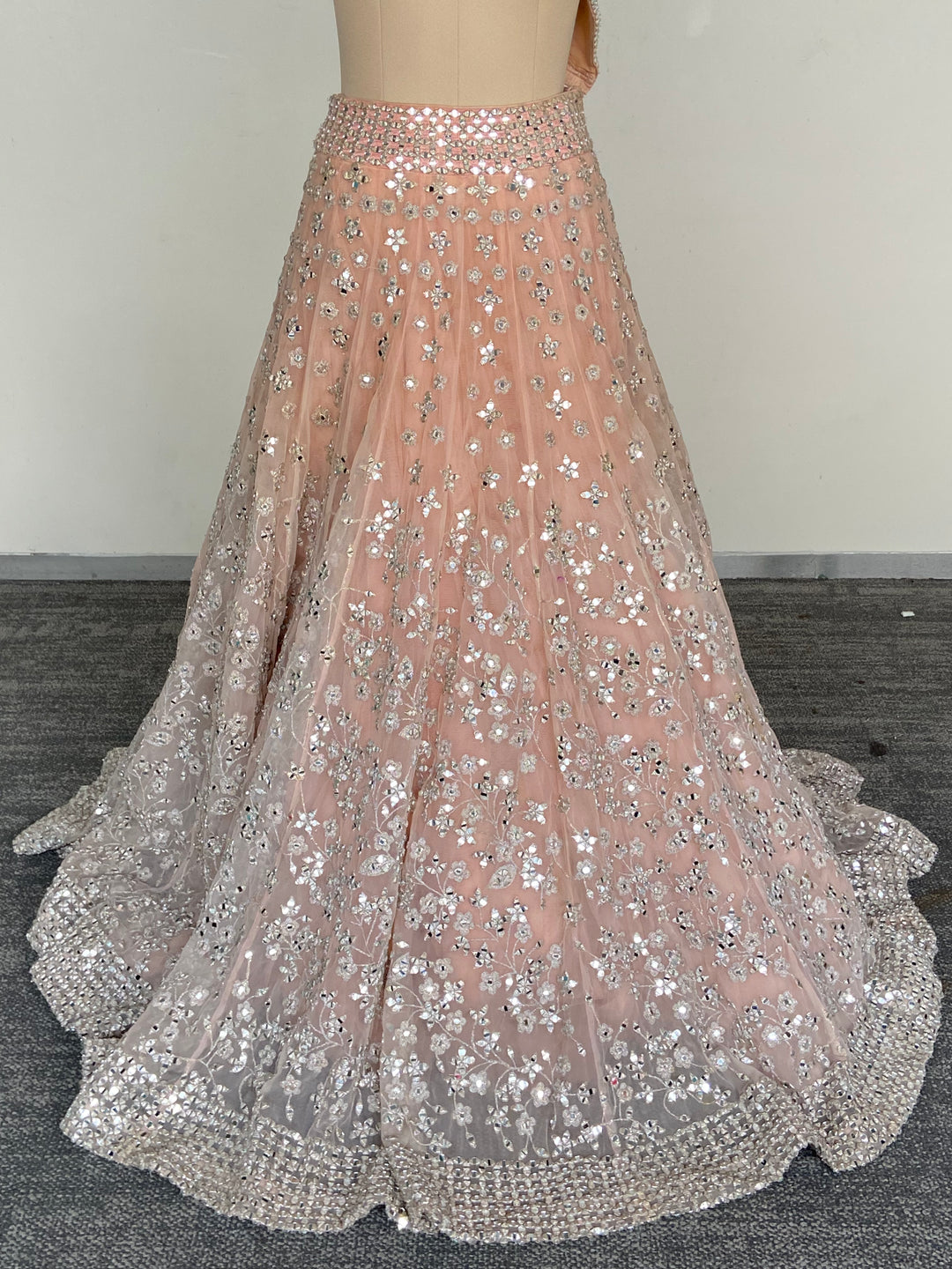 Abhinav Mishra Mirror-Embellished Lehenga Set