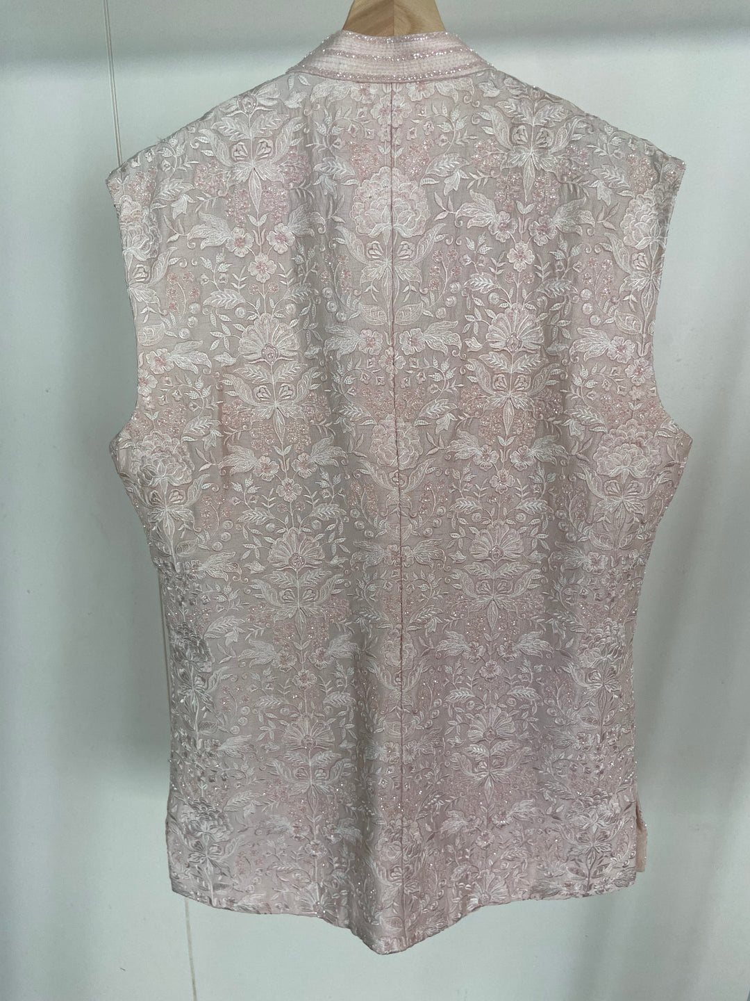 Sawan Gandhi Blush Embroidered Bundi Set