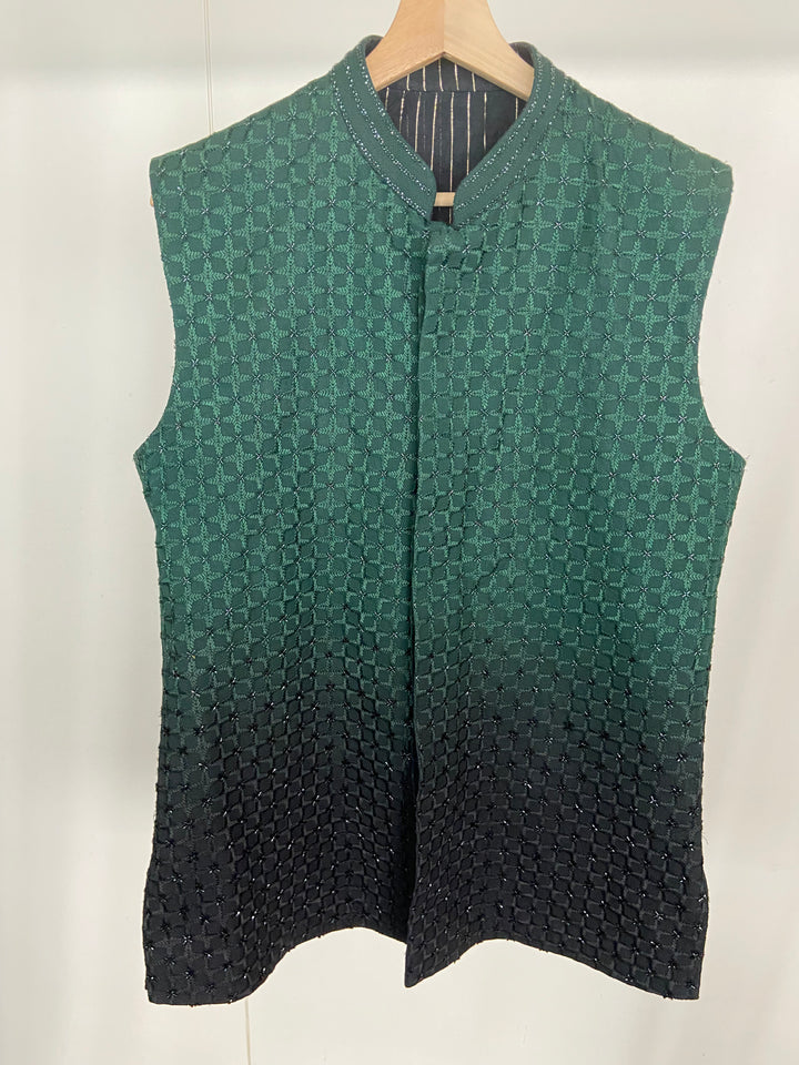 Sawan Gandhi Nehru Jacket Set