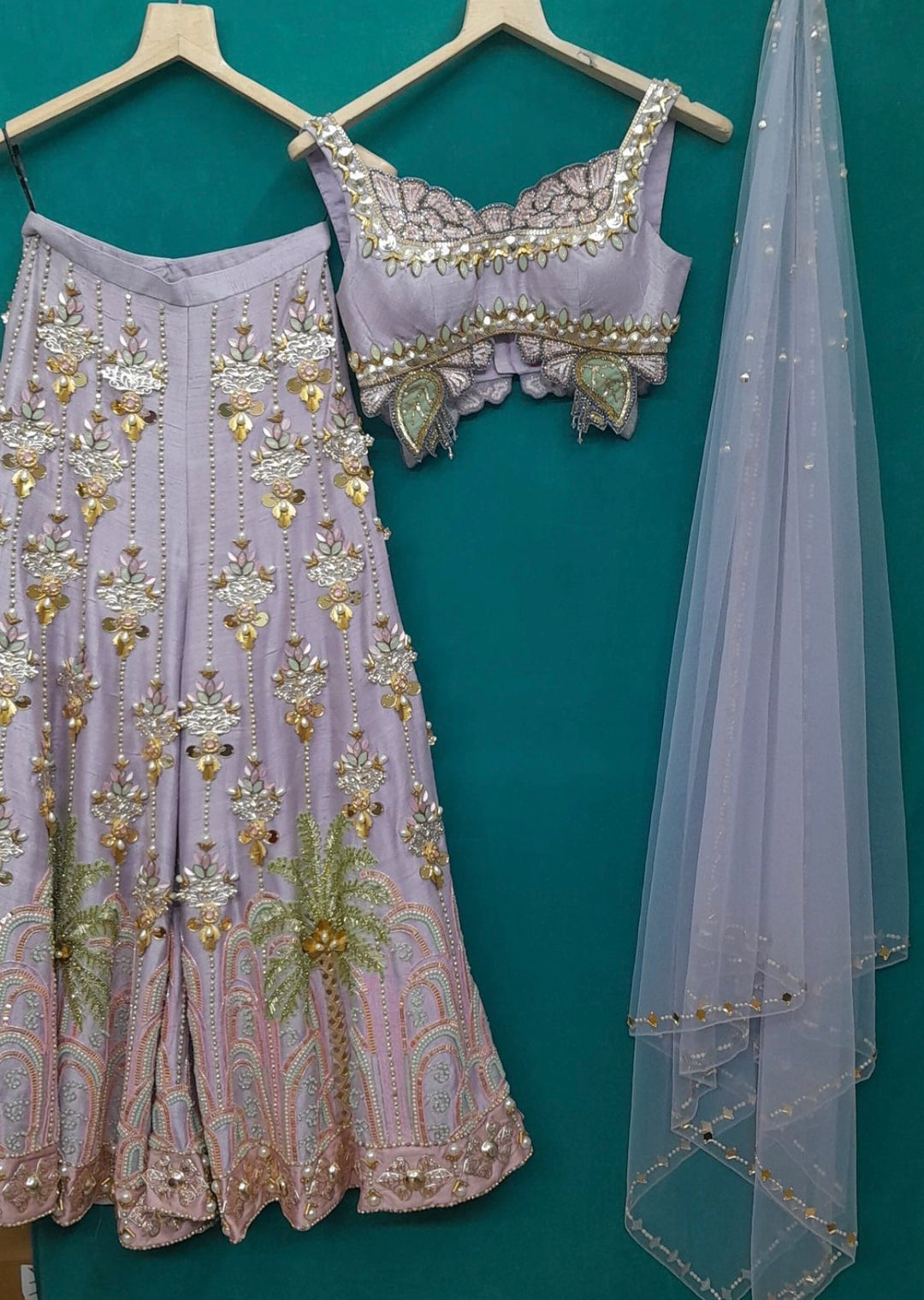 Papa Don’t Preach Lavender Embroidered Sharara Set