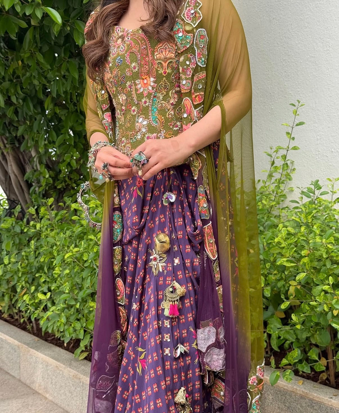 Juhi Bengani Printed Corset Co-ord Set