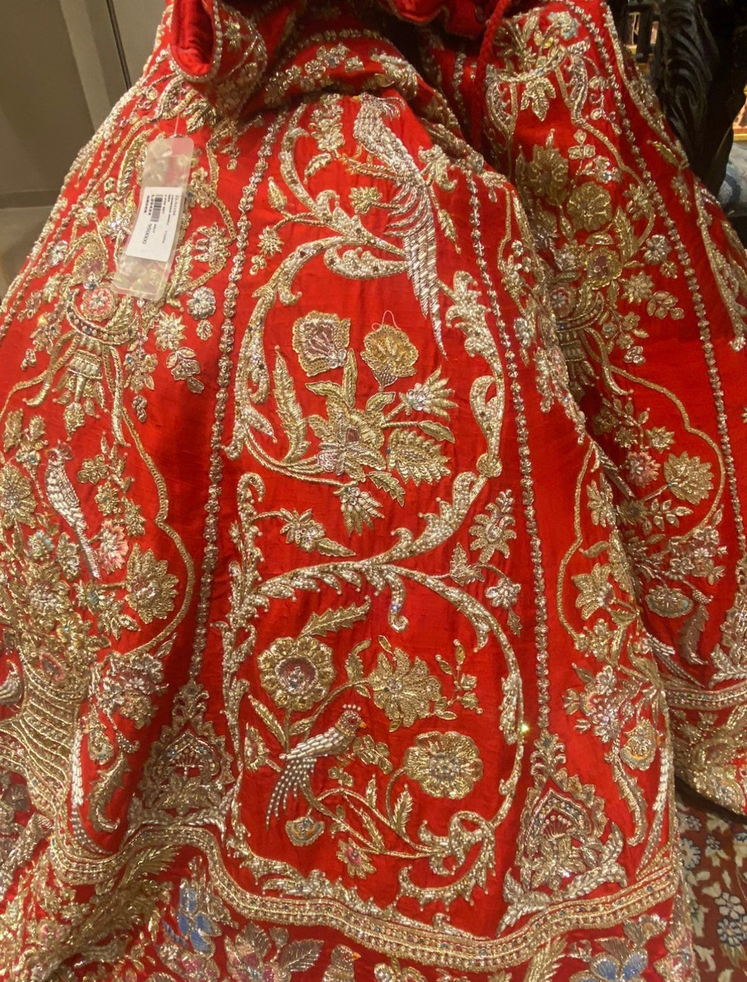 Rimple & Harpreet Red Embroidered Bridal Lehenga Set