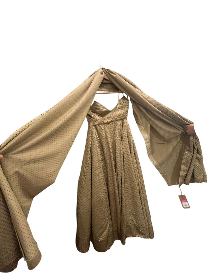 Itrh Champagne Gold Embellished Lehenga Set