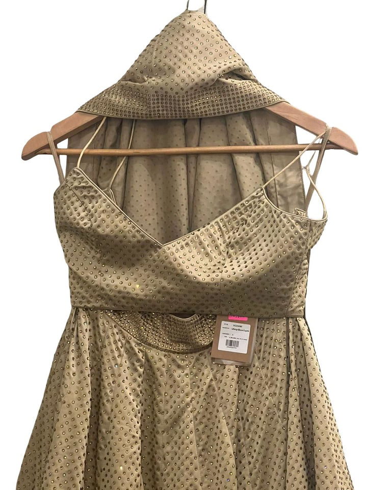 Itrh Champagne Gold Embellished Lehenga Set