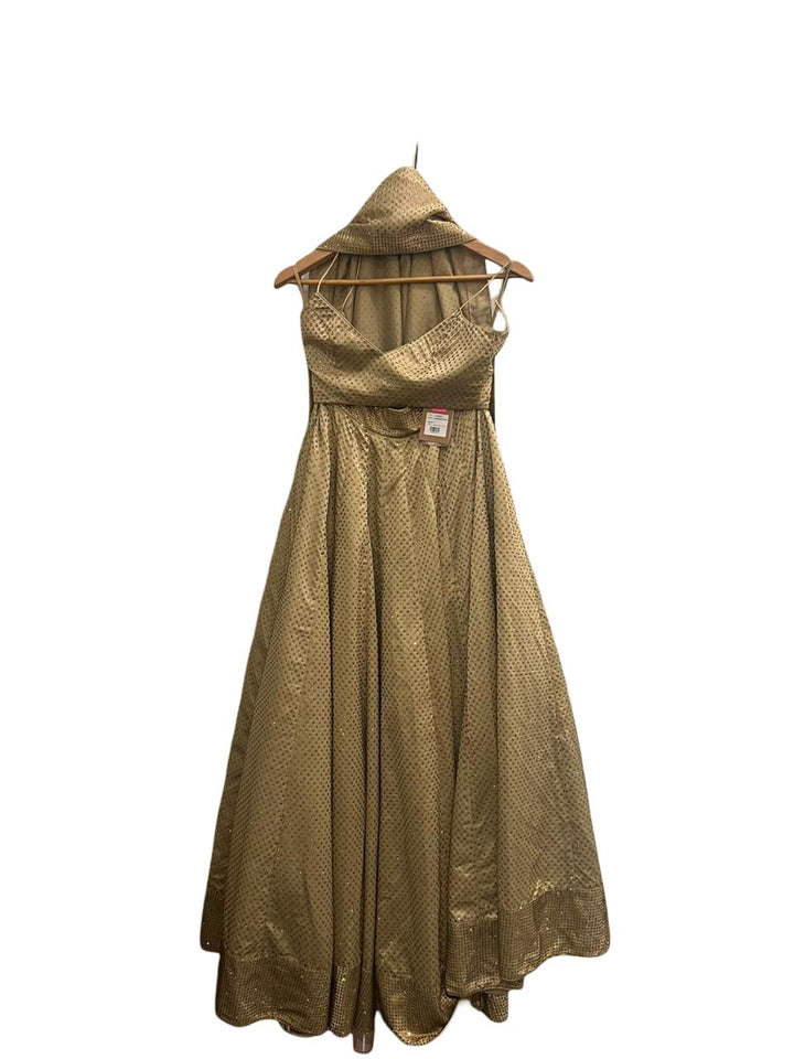 Itrh Champagne Gold Embellished Lehenga Set
