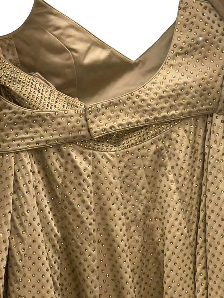 Itrh Champagne Gold Embellished Lehenga Set