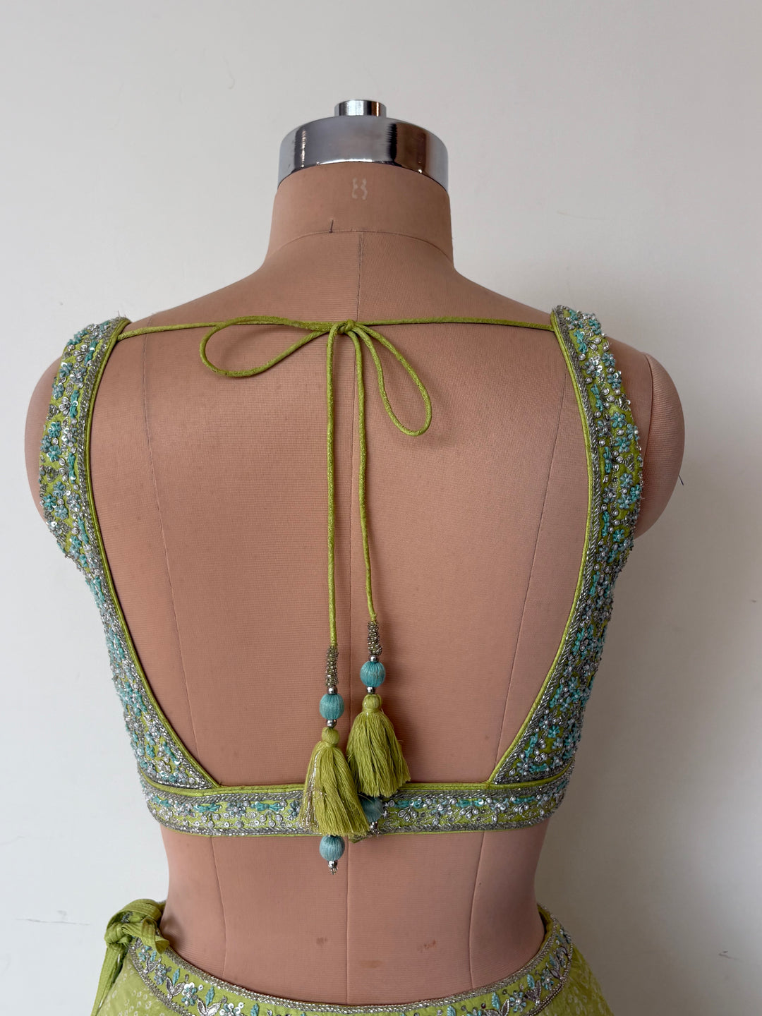 Anita Dongre Lime Green Embellished Lehenga Set