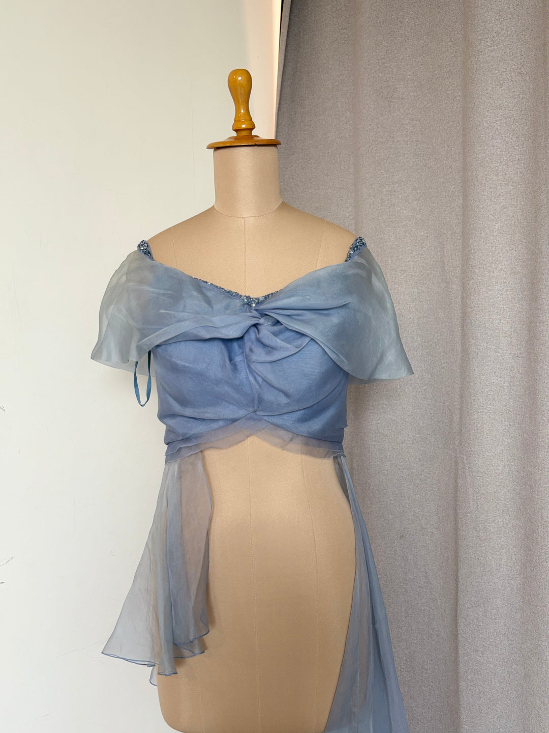 Jade by Monica & Karishma Draped Organza Blouse
