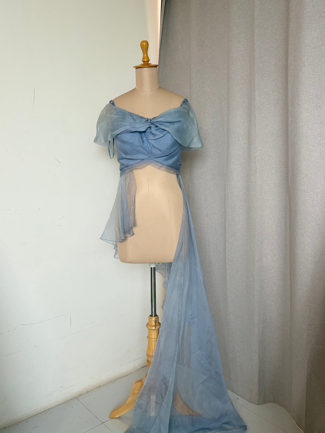 Jade by Monica & Karishma Draped Organza Blouse