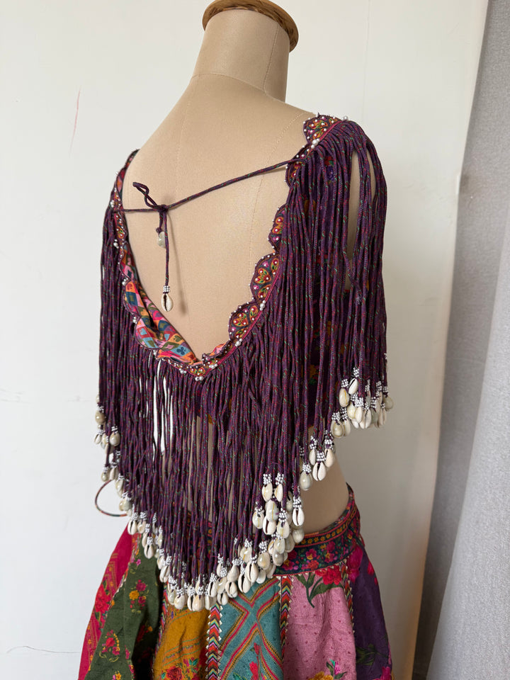 Torani Multicoloured Embellished Lehenga Set