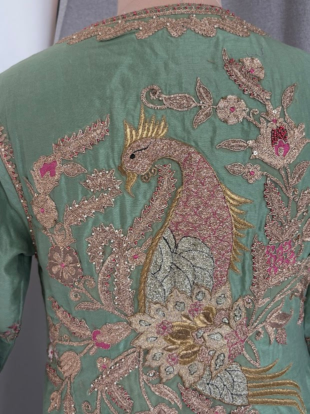 Rimple & Harpreet Green Embroidered Sharara Set