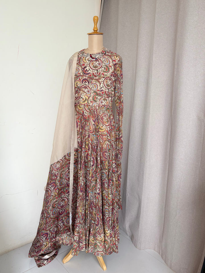 Anamika Khanna Printed Anarkali Set