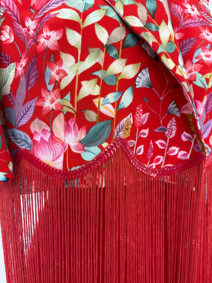 Rishi & Vibhuti Fringe Skirt Set