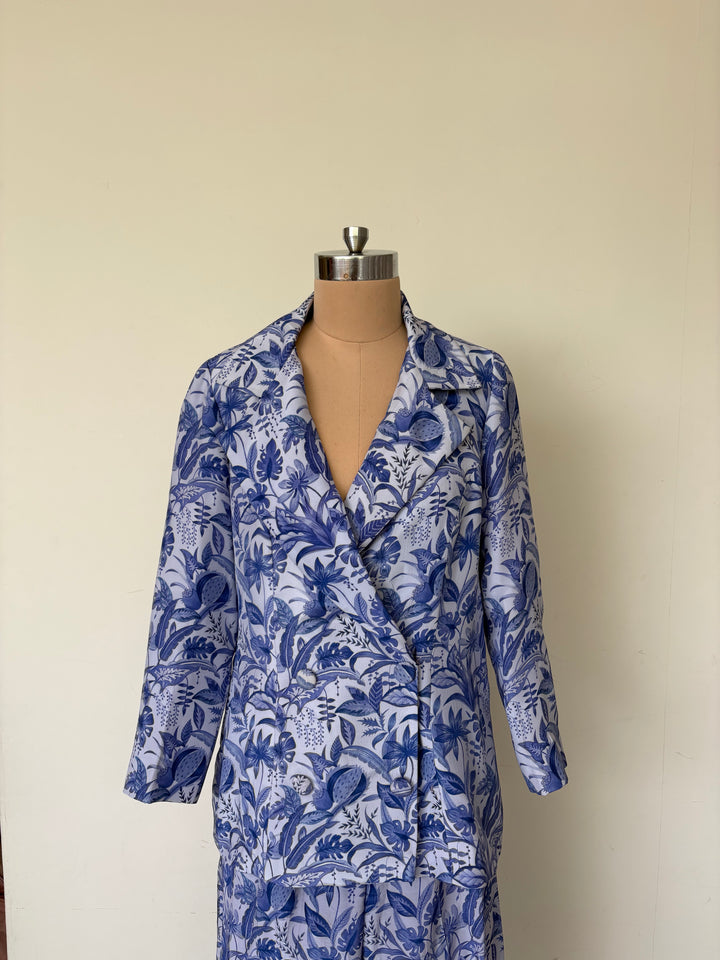 Rishi & Vibhuti Blue Botanical Co-Ord Set
