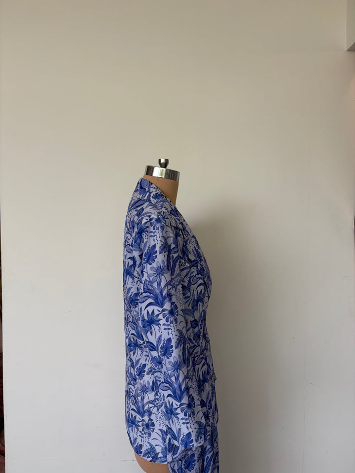 Rishi & Vibhuti Blue Botanical Co-Ord Set