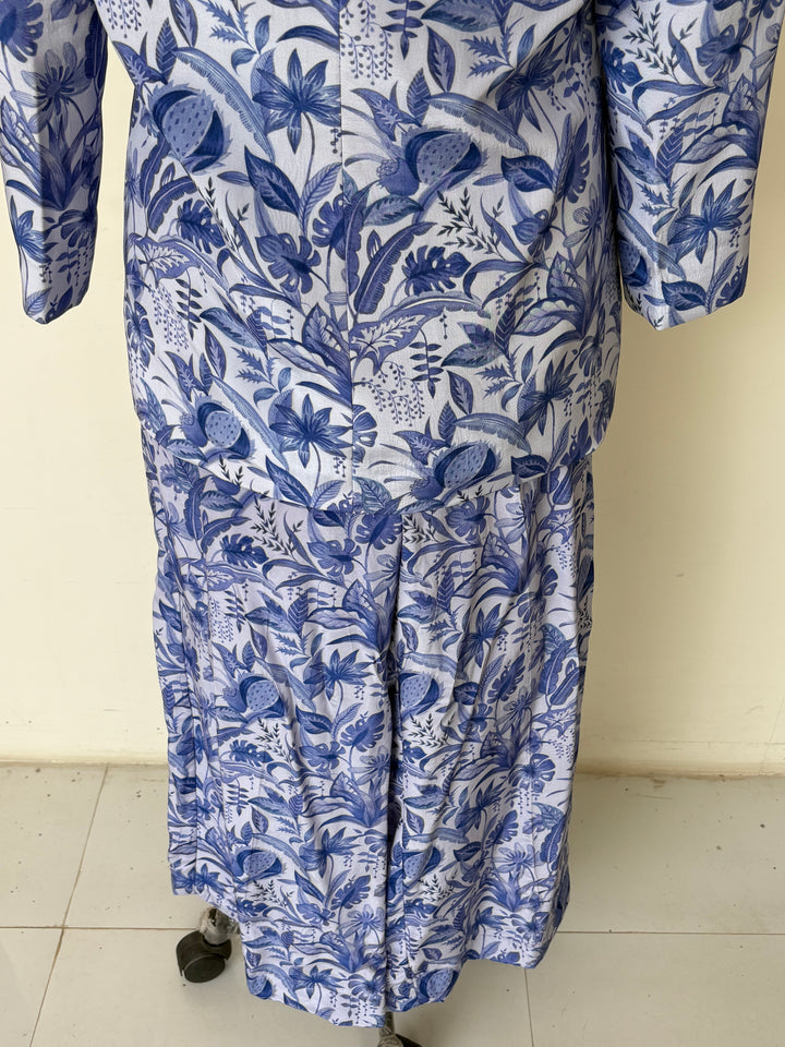 Rishi & Vibhuti Blue Botanical Co-Ord Set