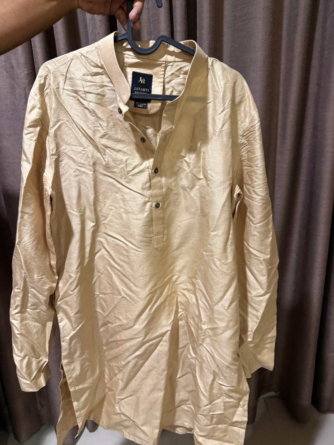 Jayanti Reddy Ivory Embroidered Sherwani Set with Dhoti & Stole