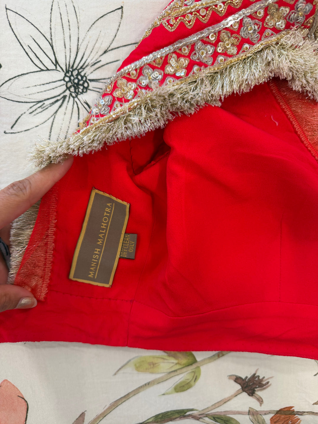 Manish Malhotra Scarlet Red Bridal Lehenga Set