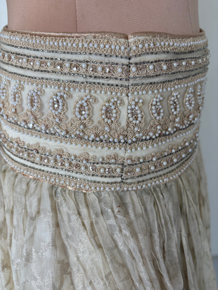 Tarun Tahiliani Ivory Embroidered Lehenga Set