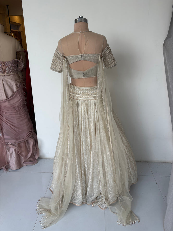 Tarun Tahiliani Ivory Embroidered Lehenga Set