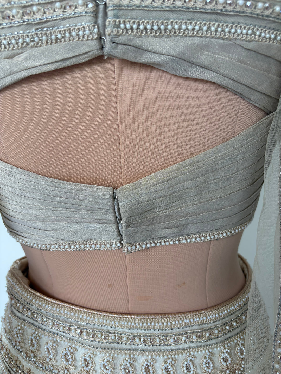 Tarun Tahiliani Ivory Embroidered Lehenga Set