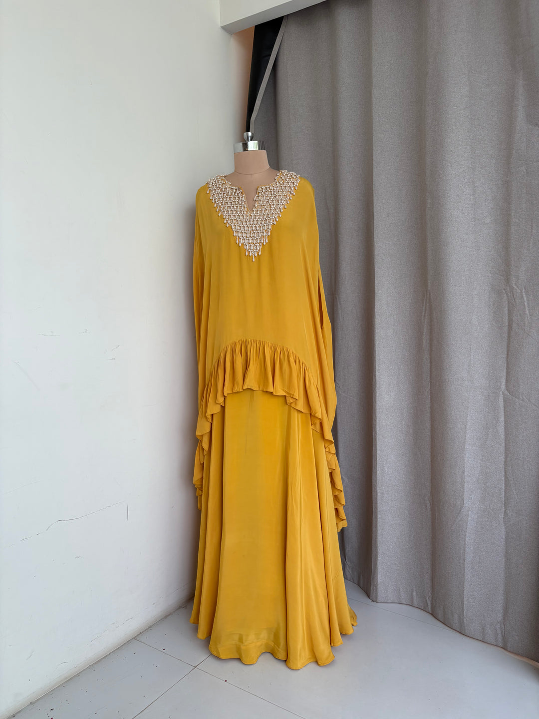 Arpita Mehta Mustard Embellished Top & Palazzo Set