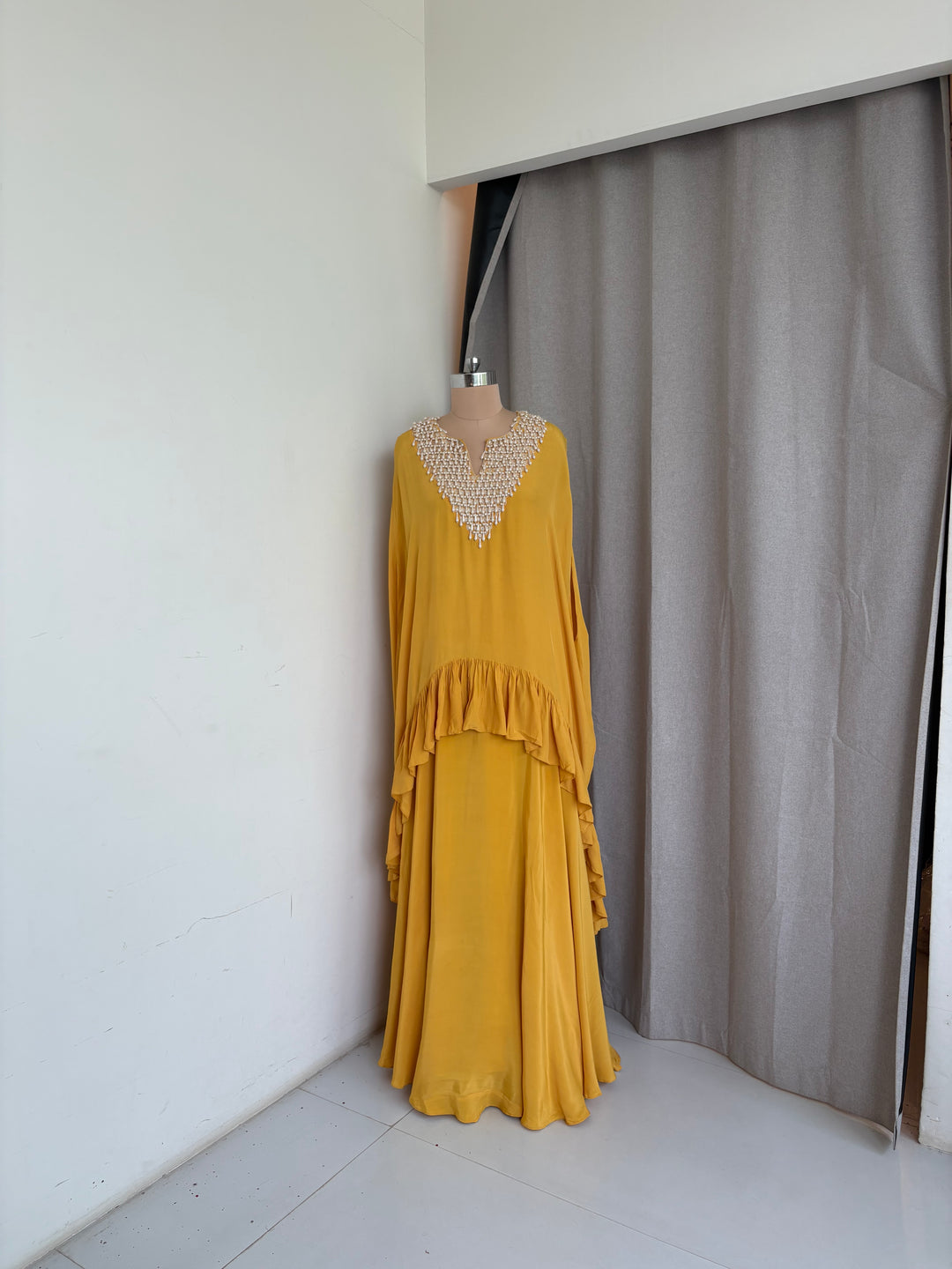 Arpita Mehta Mustard Embellished Top & Palazzo Set