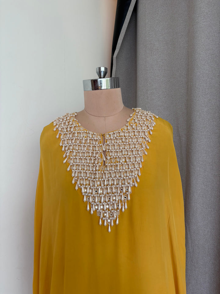 Arpita Mehta Mustard Embellished Top & Palazzo Set