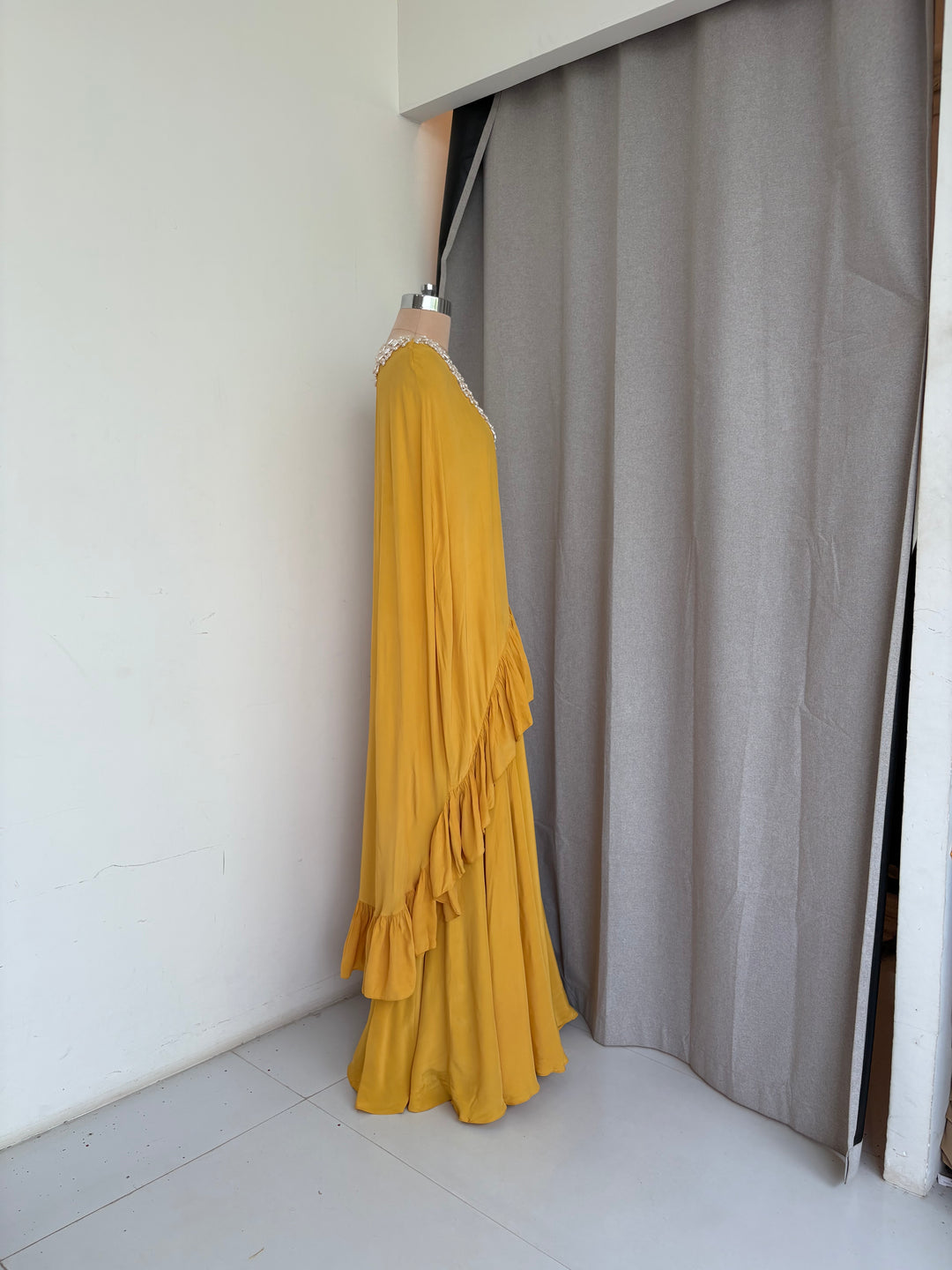 Arpita Mehta Mustard Embellished Top & Palazzo Set