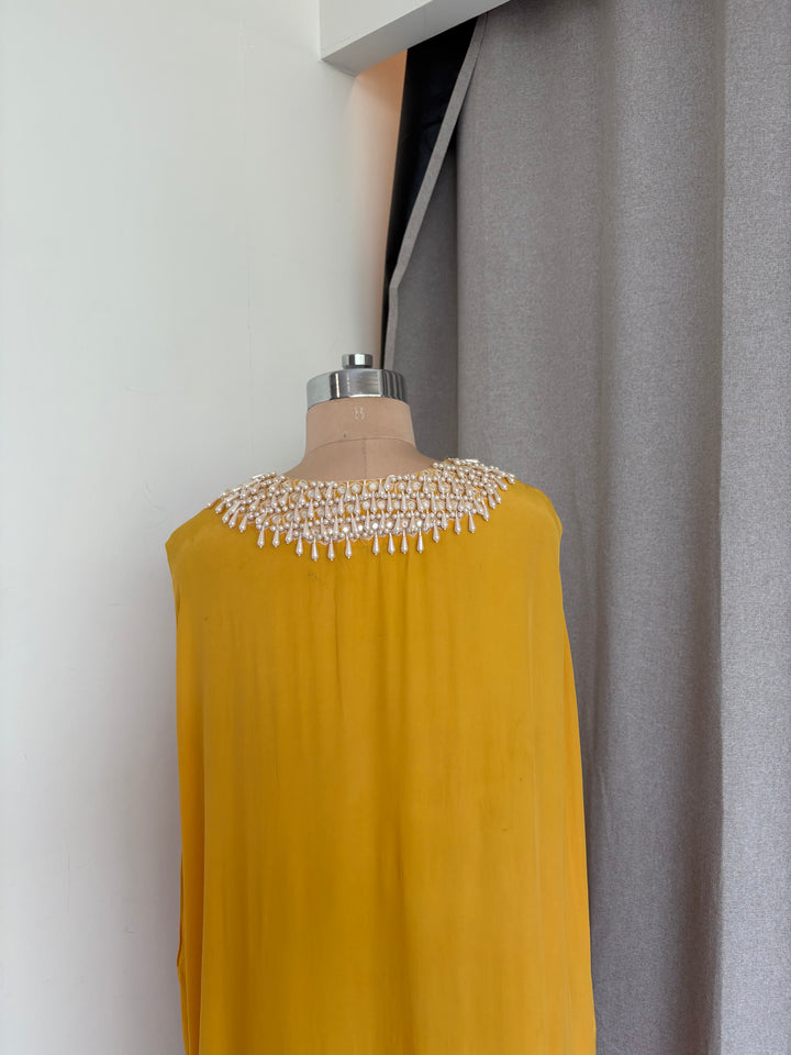 Arpita Mehta Mustard Embellished Top & Palazzo Set