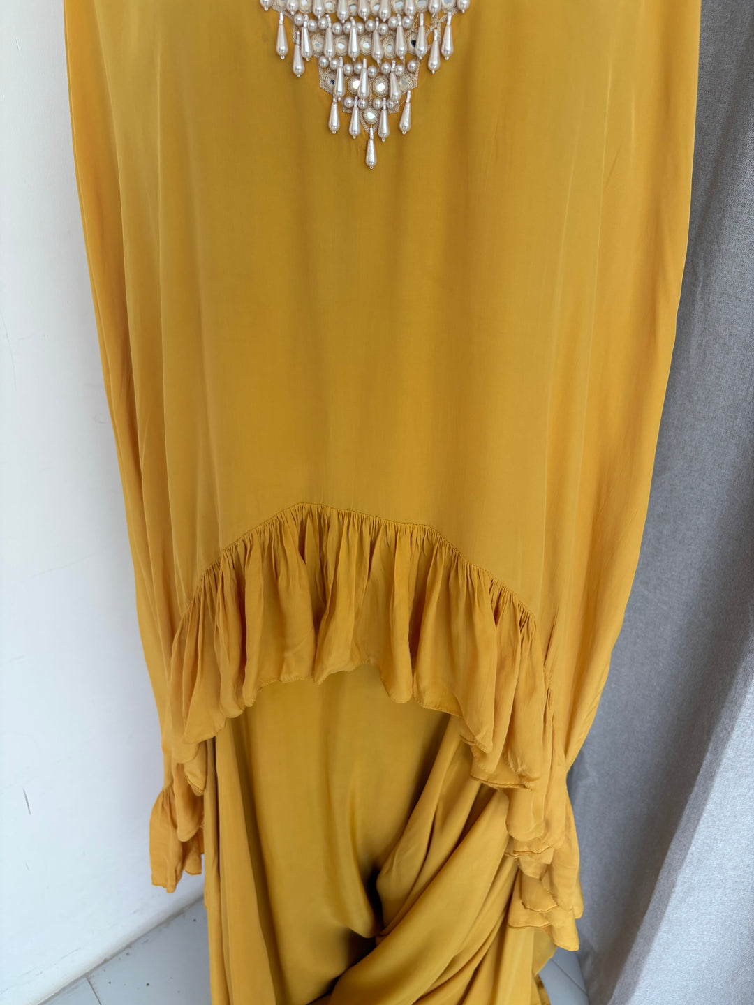 Arpita Mehta Mustard Embellished Top & Palazzo Set