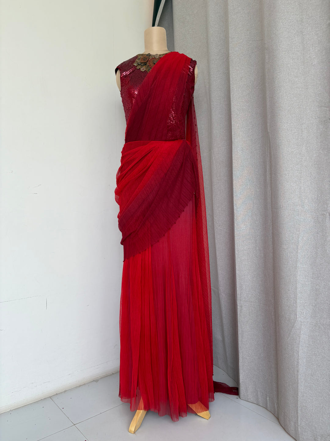 Tarun Tahiliani Draped Saree Set